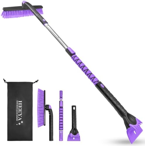 HEEYA 48 Inch Long Snow Brush for SUV, Extendable Ice Scraper and Brush by HEEYA