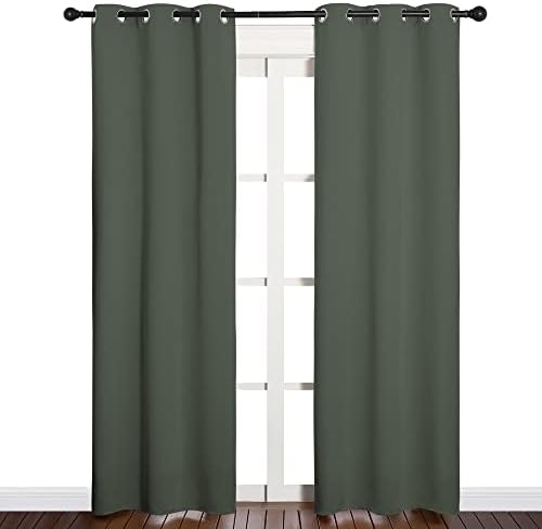 NICETOWN Thermal Curtains, 34 by 84-inch, Dark Mallard - Image 2