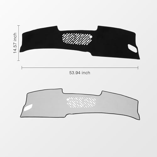 KUST Black Dash Cover for Hyundai Kona 2024 2025 2026 Polyester Dashboard Cover - Image 3