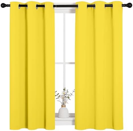 NICETOWN Bedroom Curtain Panels Draperies, Thermal Insulated Solid Grommet - Image 2