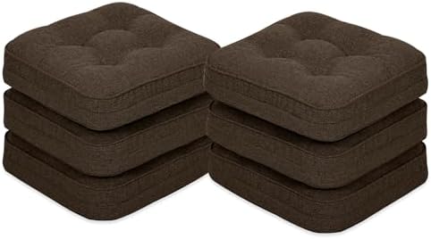 GOFORIT Kitchen Chair Cushions for Dining Chairs, 6 Pack by Unknown