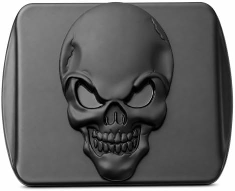 2" Metal Skull 3D Emblem Trailer Hitch Cover - Image 4
