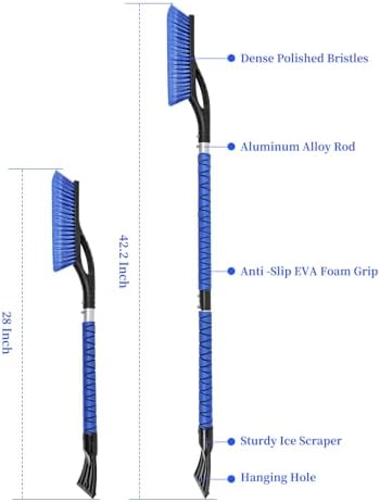 HEEYA 42.2 Inch Snow Brush and Ice Scraper - Image 6