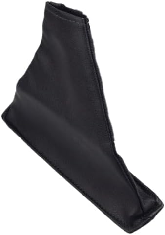 Car Shift Gear Stick Handbrake Cover Manual Shift Boot Black Leather Boot Cover - Image 3