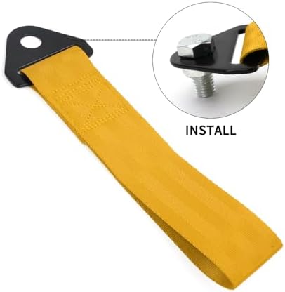 RASTP Racing Tow Strap for Front or Rear Bumper - Image 3