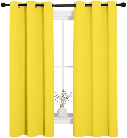 NICETOWN Bedroom Curtain Panels Draperies, Thermal Insulated Solid Grommet - Image 2
