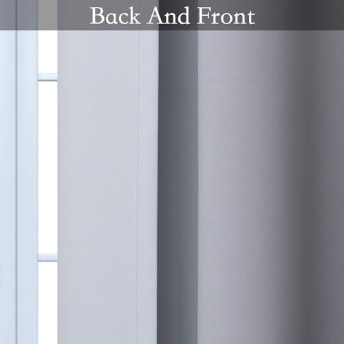 SimpleHome Ombre Black to Grey White Curtains - Image 6