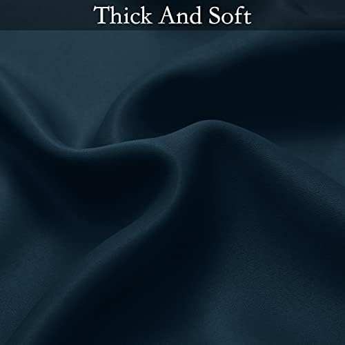 SimpleHome Ombre Gradient Navy Blue White to Gray Curtains Bedroom - Image 7