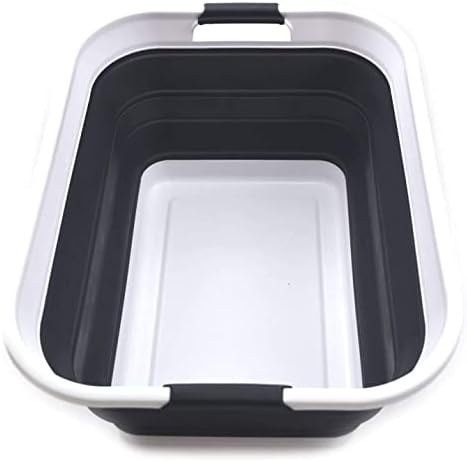 SAMMART 42L Collapsible Plastic Laundry Basket-Foldable Pop Up Storage by SAMMART