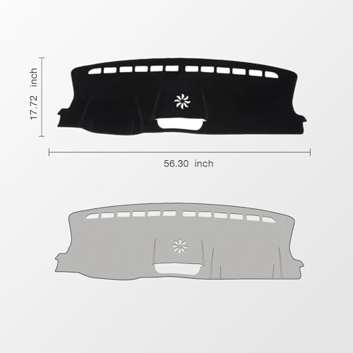 KUST Black Dash Cover for Ford Ranger 2024 2025 2026 Polyester Dashboard Cover - Image 2