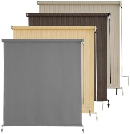 AOSKY Cordless Patio Roll Up Blinds by AOSKY