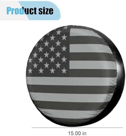 Spare Tire Cover for RV Trailer, 15 Inch Dustproof Leather Wheel Cover for Tire - Image 2