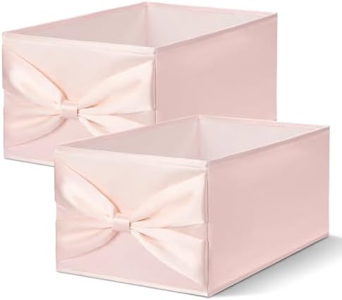 Gerrii 2 Pack Bow Storage Bins, 18.5" X 11.02" X 7.87" - Image 6
