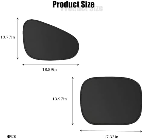 4PCS Car Window Shade, Static Suction Front Rear Side Window Sun Shield Block - Image 2