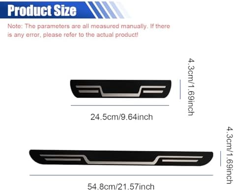 Craedli 4PCS Car Door Sill Protector Sticker, Stainless Steel Auto Door Edge - Image 2