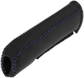 Car Handbrake Cover Leather Black Blue Line 1 Pcs by Hihaha
