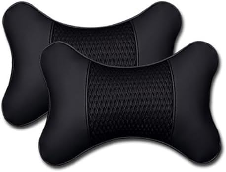 2 Packs Car Neck Pillows Dual-Side PU Leather Car Headrest by VVHOOY
