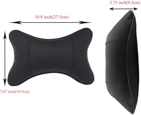 2 Packs Car Neck Pillows, Dual-Side PU Leather Car Headrest - Image 5
