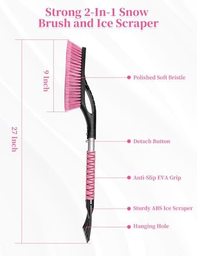 HEEYA 27 Inch Snow Brush and Ice Scraper - Image 2