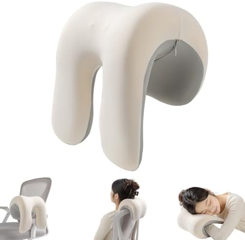 SheRest Office Chair Neck Pillow, Memory Foam Ergonomic Nap Pillow Office Chair by SheRest