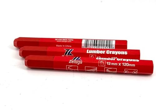 Zeluga 4.7in. x 0.47in. Hex Shape Industrial Lumber Marking Crayons - Image 2