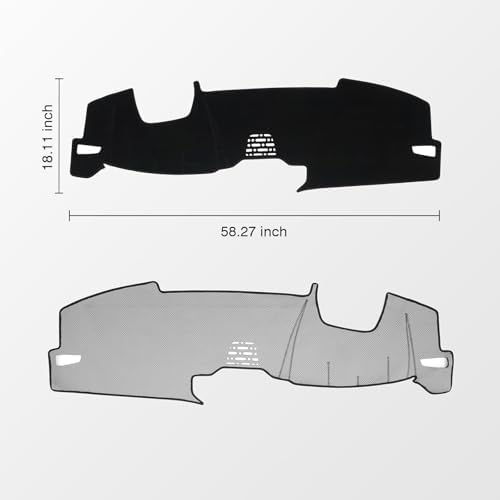 KUST Dash Cover Mat for 2023-2026 Honda Accord Polyester Dashboard Cover - Image 2