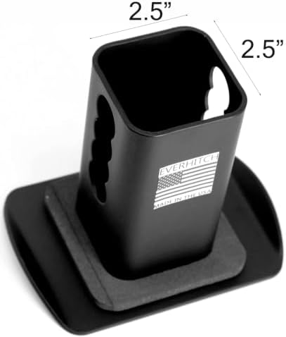 2.5" Black USA Flag Stainless Steel Hitch Cover - Image 2