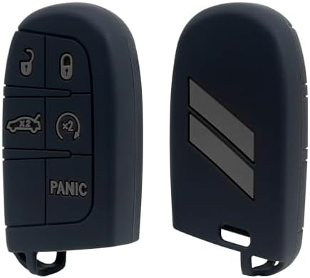 Key Fob Cover for Dodge Accessories 5 Button Key Fob Case by REMOCH