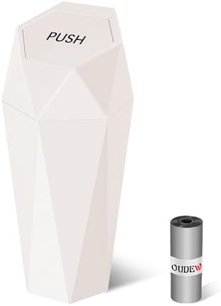 Car Trash Can with Lid, 15 Trash Bags, 1 Pack by OUDEW