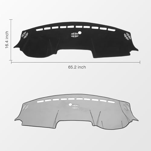 KUST Black Dash Cover for Dodge RAM 1500 2500 3500 2019-2024 2025 2026 Non-Slip - Image 3