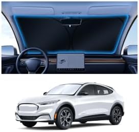 Canvcle Windshield Sun Shade for 2021-2025 2026 Ford Mustang Mach-E Accessories by Canvcle
