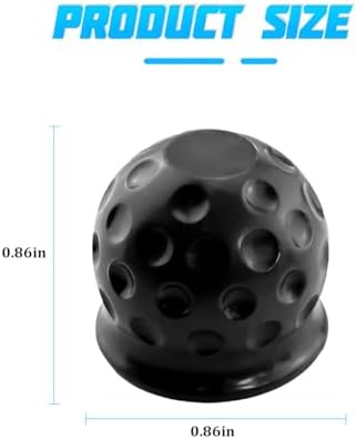 4PCS 2 Inch Trailer Hitch Ball Cover Tow Ball Protector Black - Image 2