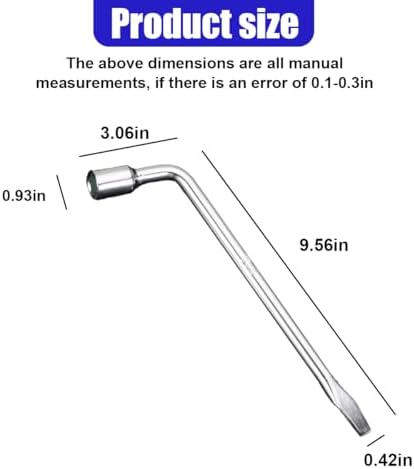 17mm Car Spare Tire Lug Wrench, L-Type Auto Tire Replacement Tool - Image 2