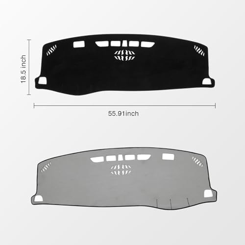KUST Black Dash Cover for Chevy Chevrolet Blazer 2019-2024 2025 2026 Polyester - Image 2