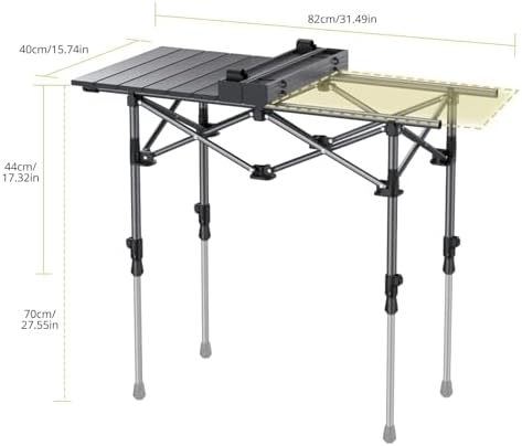 Anbte 3ft Aluminum Roll Top Folding Camping Table - Image 3
