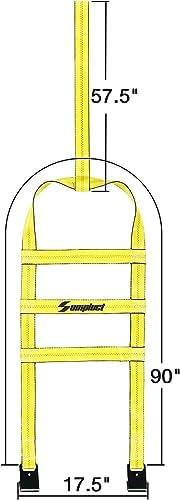 Tow Dolly Basket Straps with Flat Hook Fit 14"-19" Car Tire - Image 3