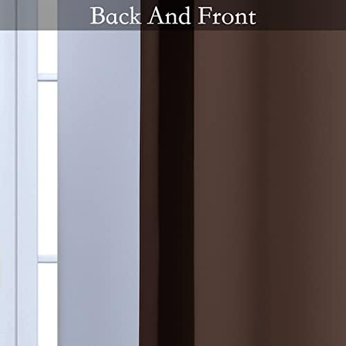 SimpleHome Ombre Brown to Grey White Curtains - Image 6