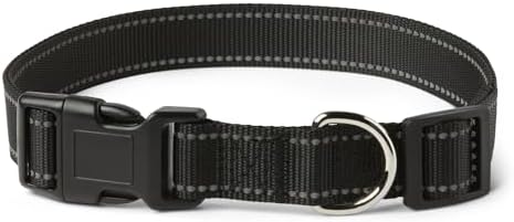 Amazon Basics Reflective Polyester Dog Collar, Adjustable Length 21"-37" by AmazonBasics
