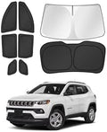 Canvcle Window Shades for 2017-2025 Jeep Compass Accessories Windshield Sun by Canvcle