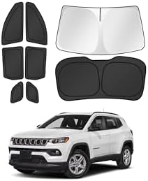Canvcle Window Shades for 2017-2025 Jeep Compass Accessories Windshield Sun by Canvcle