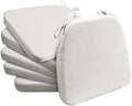AAAAAcessories D-Shaped Chair Cushions, Machine-Washable Cover, Natural Linen by AAAAAcessories