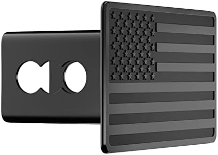 Trailer Hitch Cover for 2 Inch Receivers, Heavy Metal American Flag Hitch Cover - Image 2
