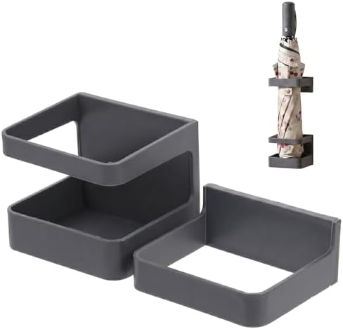 DOITOOL 2 Pcs Wall Mounted Umbrella Holder No Punching Storage Rack Umbrella by DOITOOL