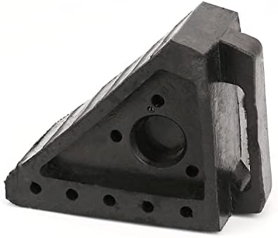 Fasmov 4 Pack Solid Rubber Heavy Duty Wheel Chock, Ergonomic Carry Handles - Image 3