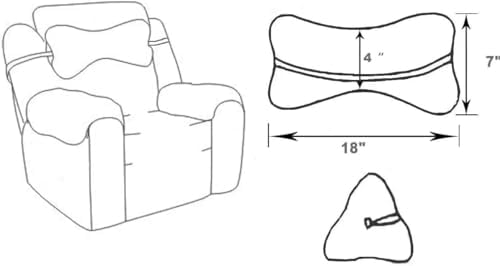 Head Recliner Pillow Adjustable Cotton Headrest Pillows - Image 7