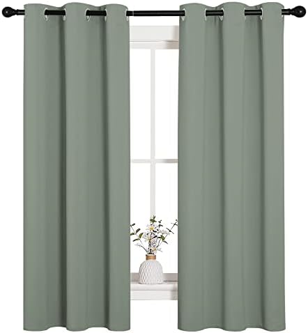 NICETOWN Sage Green Blackout Curtains - Image 2