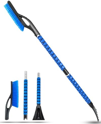 42.5 Inch Blue Snow Brush and Ice Scraper by Auccutro