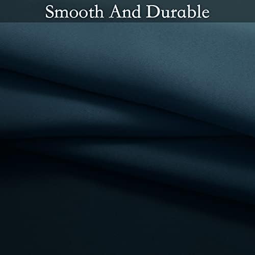 SimpleHome Ombre Gradient Navy Blue White to Gray Curtains Bedroom - Image 6
