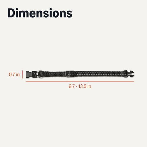 Amazon Basics Reflective Polyester Dog Collar, Adjustable Length 8.7"-13.5" - Image 5