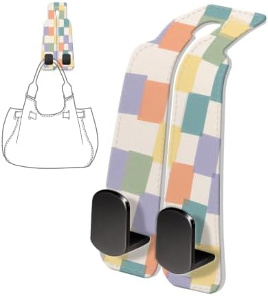 PU Leather Car Seat Hook, Storage Headrest Hanger, Cute Car Backseat Organizer - Image 6